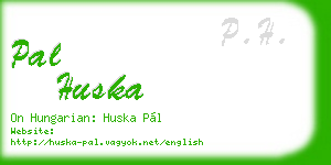 pal huska business card